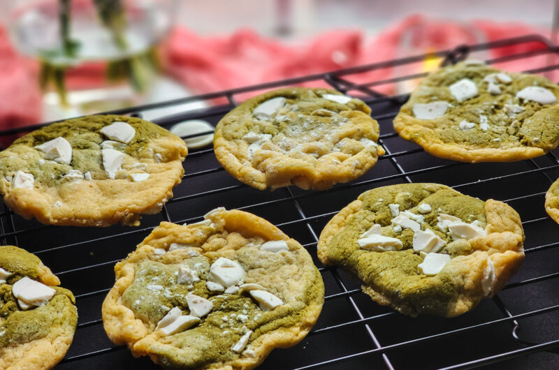 White Chocolate Matcha Latte Cookies