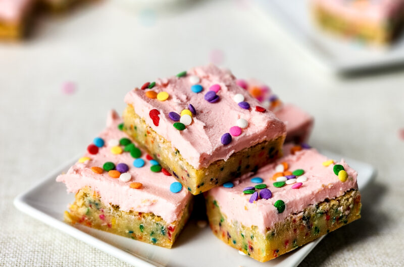 Birthday Cake Blondies