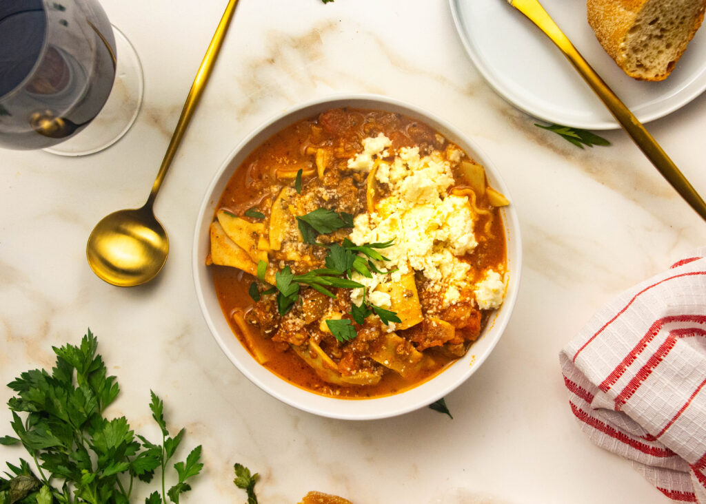 Savory Lasagna Soup